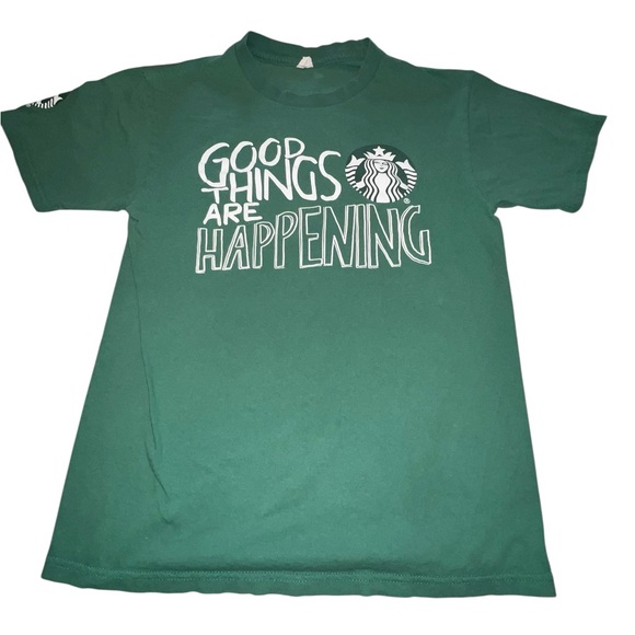 Starbucks Other - Starbucks Good Things Are Happening Earth Day Green Employee Issued T-Shirt S